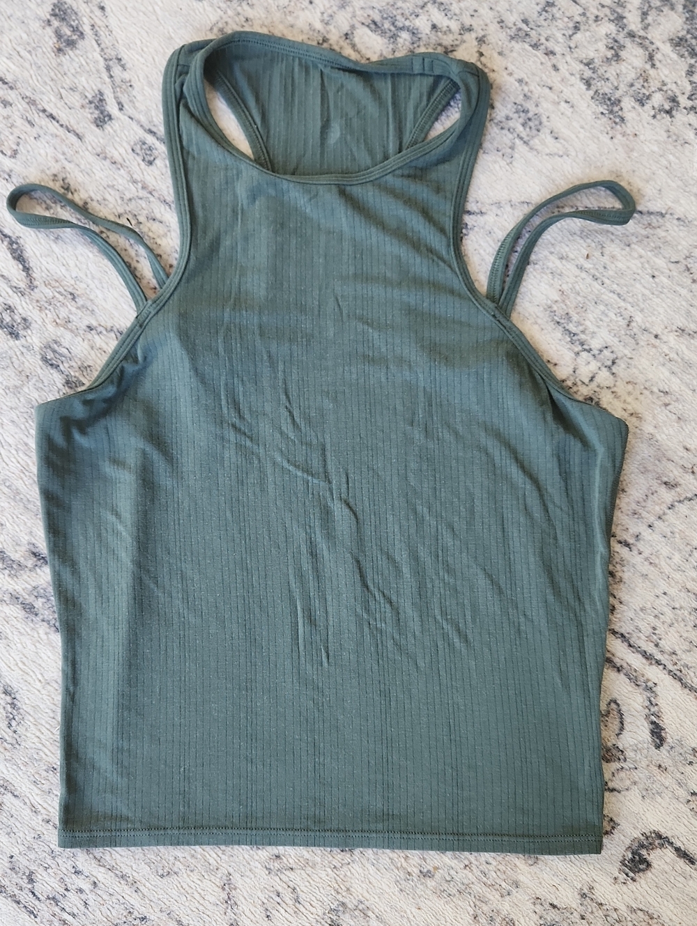lululemon athletica Ribbed High-Neck Tank - Olive